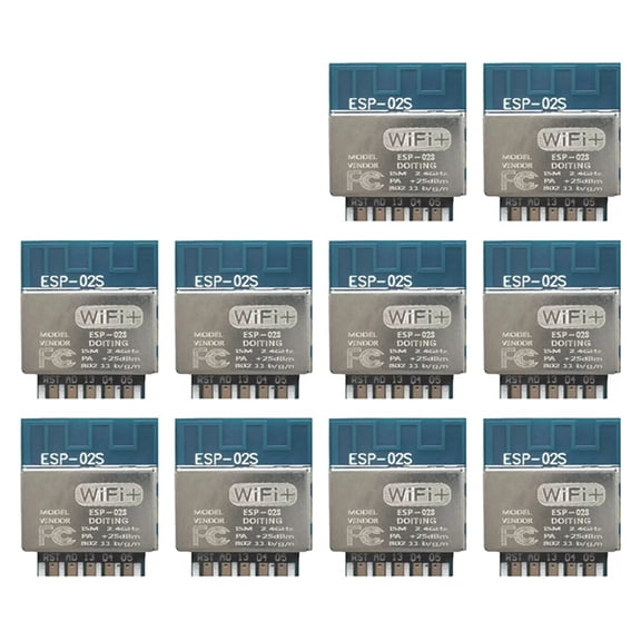 10Pcs ESP-02S Wi-Fi Module Serial Golden Finger Package ESP8285 Wireless Transparent Transmission for ESP8266