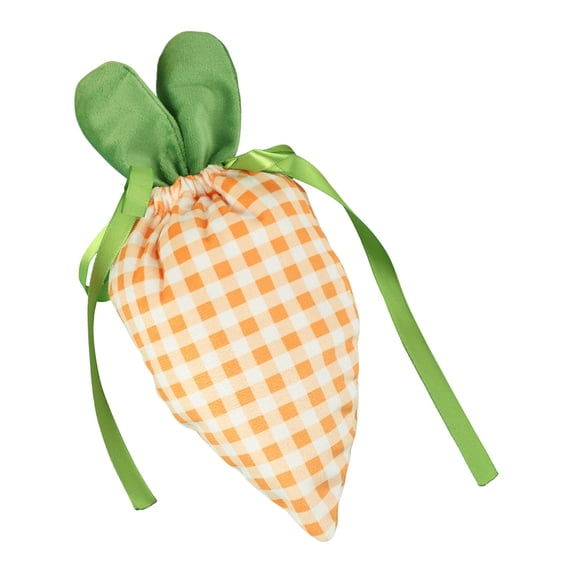 10Pcs Easter Carrot Gift Bag - Reusable Plush Carrot Treat Bags with Drawstring, Perfect for Easter Egg Hunt, Candy Storage, Party Favors & Spring Decoration, Easter Party Supplies