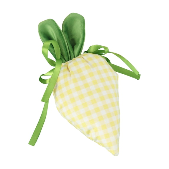 10Pcs Easter Carrot Gift Bag - Reusable Plush Carrot Treat Bags with Drawstring, Perfect for Easter Egg Hunt, Candy Storage, Party Favors & Spring Decoration, Easter Party Supplies
