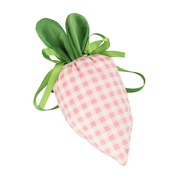 10Pcs Easter Carrot Gift Bag - Reusable Plush Carrot Treat Bags with Drawstring, Perfect for Easter Egg Hunt, Candy Storage, Party Favors & Spring Decoration, Easter Party Supplies