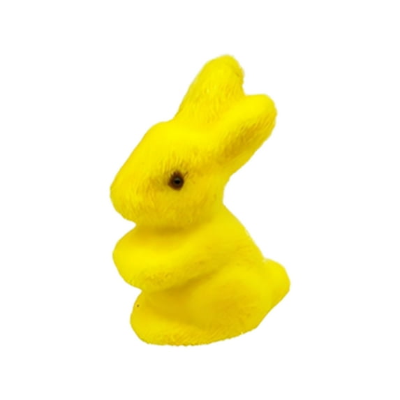 10Pcs Easter Foam Colorful Flocking Party Bunny Ornament, Easter Decoration Bunny Figurine - Cute Rabbit Ornament, Spring Holiday Home Decor, Adorable Resin Rabbit Statue for Easter Basket & Tabletop