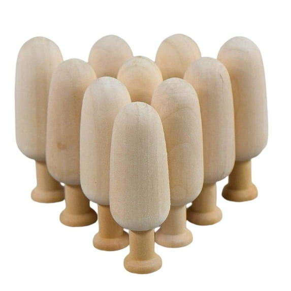 10Pcs Easter Unfinished Wood Ornaments Creative Art Drawing Toy Decorative Wooden Crafts for Bedside Festivals Dining Room Party Restaurant , 2.5cmx7cm