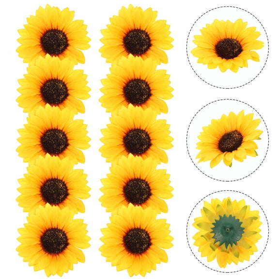 WEUVEB 10-Pack Yellow Sunflower Applique Patches for Clothes, Bags, Jackets, Hats, and Craft Decoration