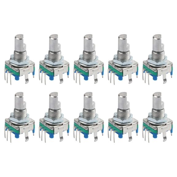 10Pcs Ec11 Rotary Encoder Switch With Integrated Push Button 15Mm 20Mm
