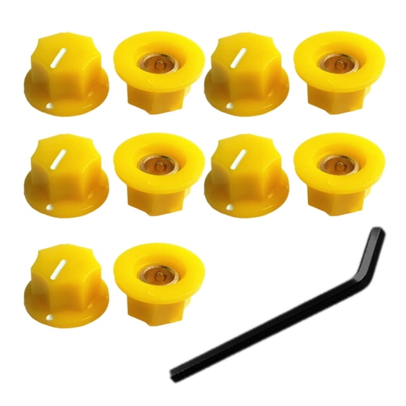 10Pcs Effect Foot Nail Caps Pedal Protections Caps for Guitar Effect Footswitch Knobs, Plastic Guitar Footswitch Knobs