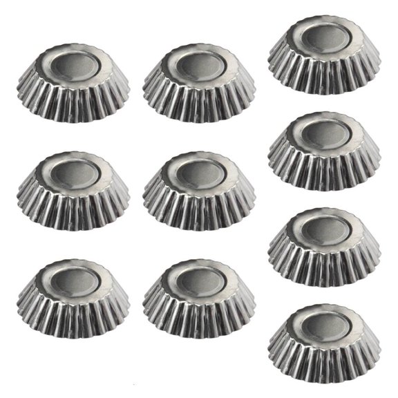 10Pcs Eggs Tart Molds Tiny Pie Tartlets Dessert Molds Round Aluminium Mini Tart Pans Mini Cupcakes Molds Bakings Cups Bakewares