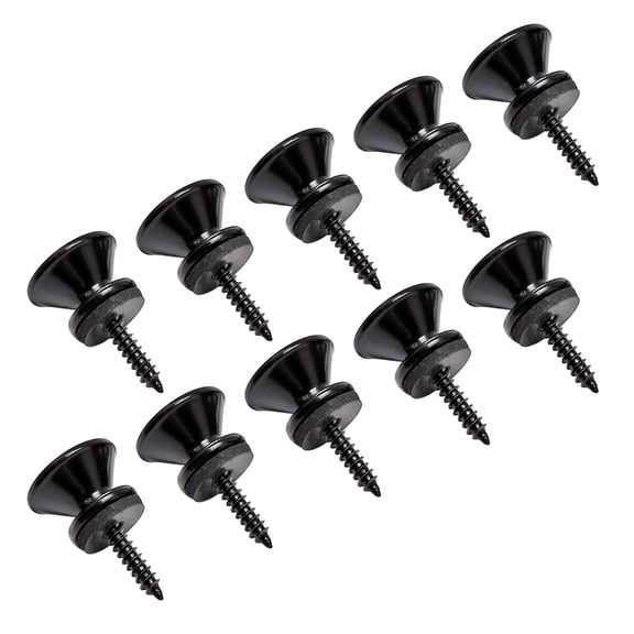 10Pcs Electric Bass Guitar Straplocks Guitar Strap Locks Heavy Duty Metal Button Security Straplock Guitar Part