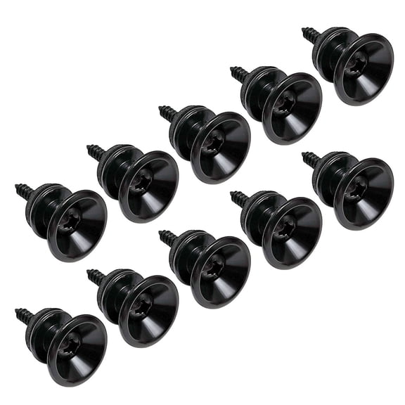 10Pcs Electric Bass Guitar Straplocks Guitar Strap Locks Heavy Duty Metal Button Security Straplock Guitar Part