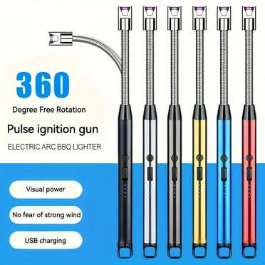 10Pcs Electric Lighter Pulse Lgniter, Kitchen Gas Stove Outdoor Windproof Flameless Ignition Stick, USB Charging Arc Ignition Stick, Suitable for Outdoor Kitchen Candle BBQ Camping