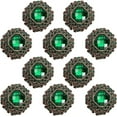 thumbnail image 1 of 10Pcs Emerald Button Base Sewing Shank Buttons 23 * 23mm Metal Sew on Buttons Square Clothes Art Button, 1 of 6