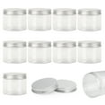 thumbnail image 1 of 10Pcs Empty Clear PET Bottles with Screw Aluminum Cap 40ml Mini Container Jars Refillable Plastic Box for Essential Oil Powders Cream Ointments Makeup Sample - 47x40mm, 1 of 7