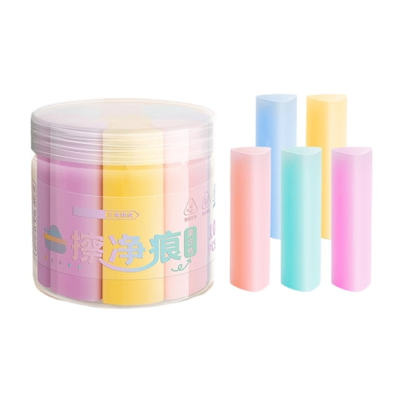 10Pcs Ergonomic Triangular Erasers Bulk Set Environmentally Safe Erases Cleanly