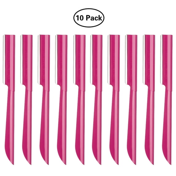 10Pcs Exfoliating Dermaplaning Tool Face Razor and Eyebrow Razors Eyebrow Razors Multipurpose For Women Man With Precision Cover,Pink
