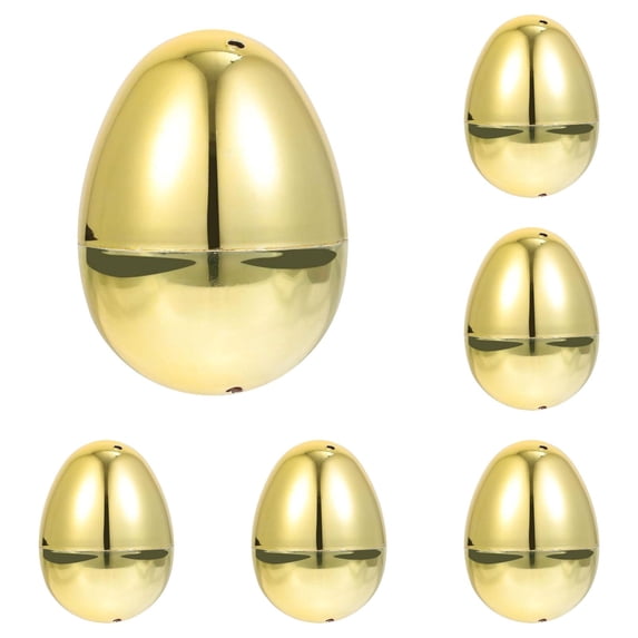 10Pcs Extra Large Empty Plastic Easter Eggs, Jumbo Golden Surprise Eggs for Egg Hunts, Party Favors, Candy Stuffing, Easter Decor, By VINOIC