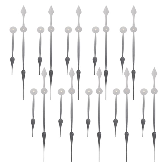 10Pcs Extra Large Plated Silver Clock Hands Kit for Wall Clock DIY Assembly Aluminum Material