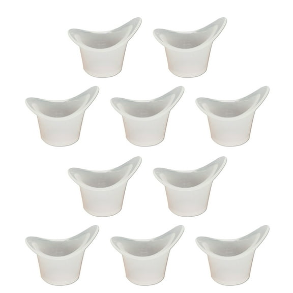10Pcs Eye Cups Eye Wash Cup Reusable Non Sterile Eye Bath Tool 10ml Measuring Cup for w/ Portable & Skin-Friendly Silico