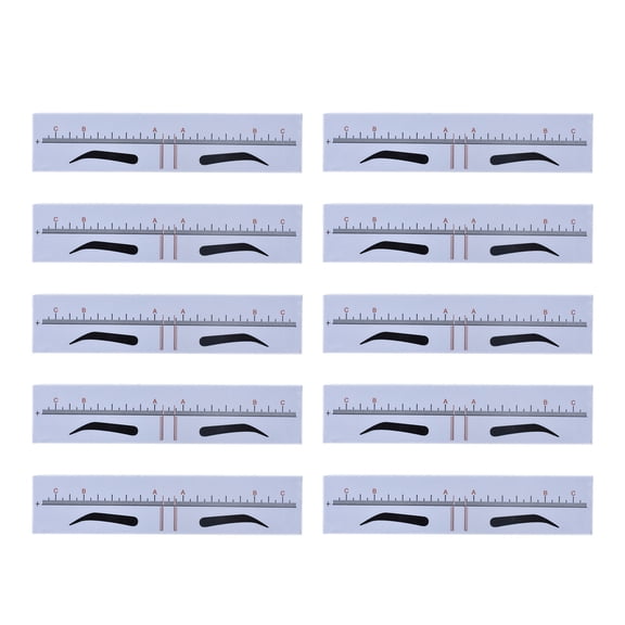 10Pcs Eyebrow Ruler Microblading Semi Permanent Eyebrow TattooPosition Ruler Guide Makeup Measure Stencil Shaping Tool