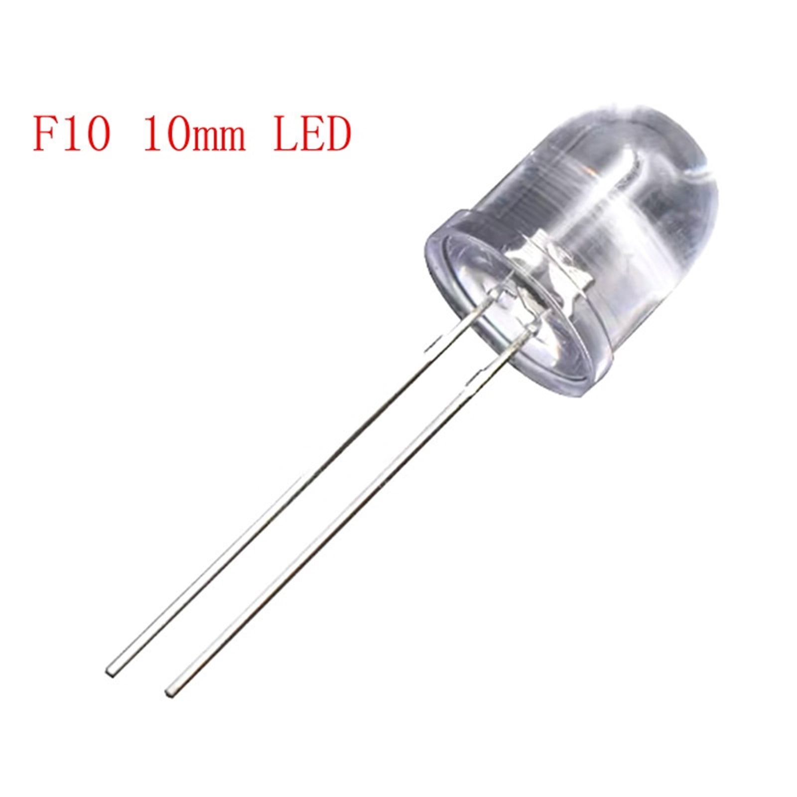 10Pcs F10 10mm LED 5 Colors Red Blue Yellow Green White Transparent Ultra Bright Round LED Light Emitting Diode Lamp - GREEN