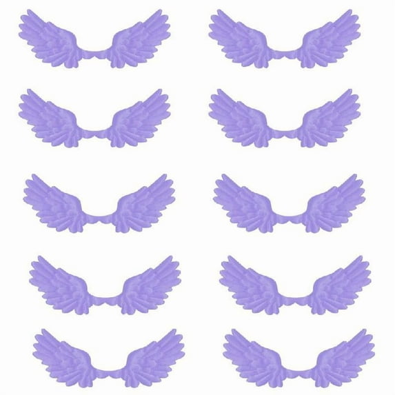 10Pcs Fabric Wing Charm Decoration Embossed Fabric Wing Hair Accessories