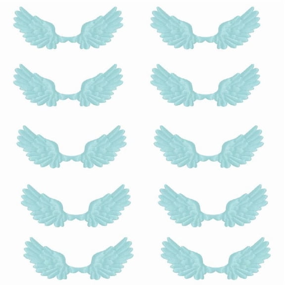 10Pcs Fabric Wing Charm Decoration Embossed Fabric Wing Hair Accessories