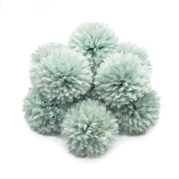 10Pcs Fake Flowers Pompom Mums Stemless Chrysanthemums Balls,2.8 Inch Artificial Flower Ball Bulk for Craft,Fake Mums Lifelike Chrysanthemum Ball for DIY Party Wedding Decoration