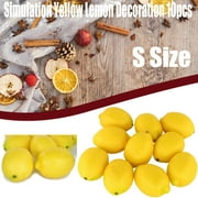 10Pcs Fake Lemons, Lifelike Artificial Fruit Simulation Yellow Lemon for Kitchen Table, Centerpiece, Vase Fillers, Wedding Decor, Home Decor, Party Photography Props, 3.18x2.16in