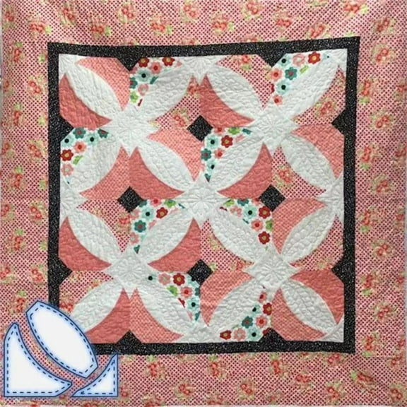 10Pcs Fan Quilt Template Set, Kadlawus Bouquet Quilt Template Set for Quilting, 3PCS Plastic Sewing Ruler Templates, Fan Quilt Cutting Guide for Handmade Quilts, Fabric Projects