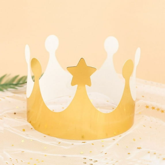 10Pcs Fashion Ornament Celebration Party Hat Kids Aldult King Crowns Paper Crown Cap Prince Princess Hats Birthday Hat A