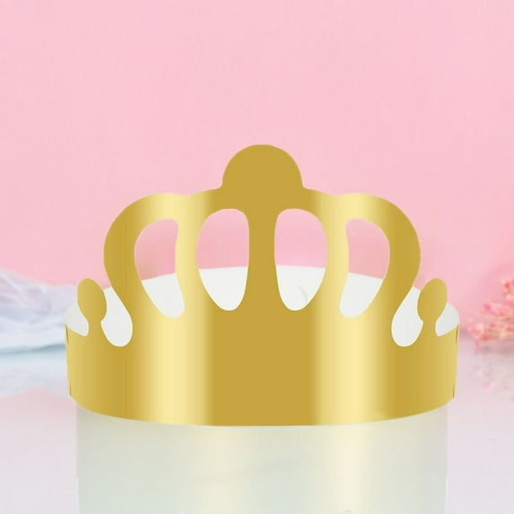 10Pcs Fashion Ornament Celebration Party Hat Kids Aldult King Crowns Paper Crown Cap Prince Princess Hats Birthday Hat B