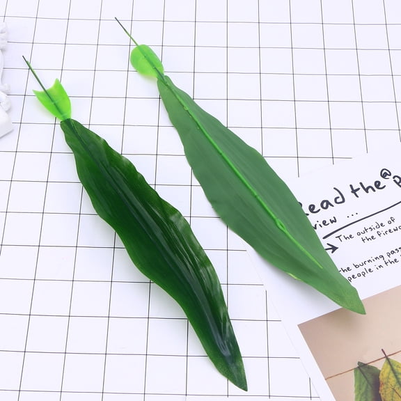 10Pcs Faux Leaves Green Artificial Leaves for Vase and Flower Arrangement Decor