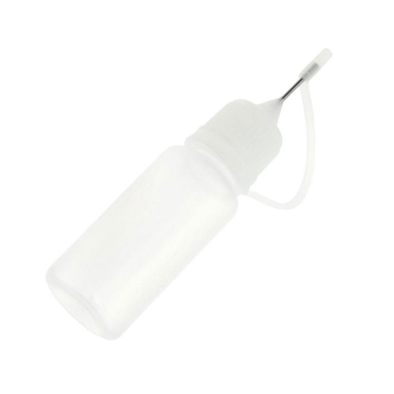 10Pcs Fine Tip Glue Bottles Applicator Bottle for DIY Crafts Paper Quilling  White
