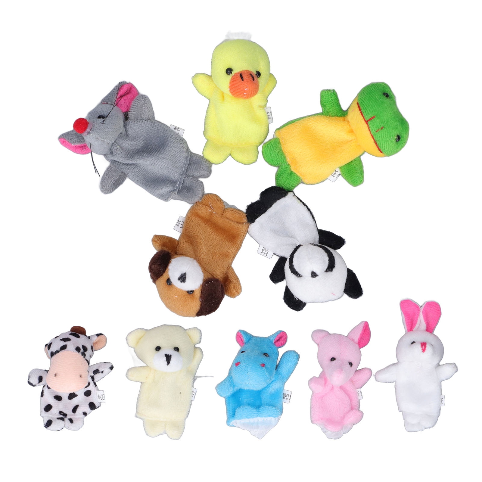10Pcs Finger Puppets Bulk Set Soft Velvet Cartoon Finger Puppets For