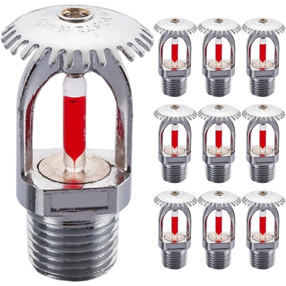 10Pcs Fire Sprinkler Head 155 Water Spray Up 1/2" Inch Thread Sprinkler Head Replacement for Home/Commericial/Workshop/Residential Building(RL)