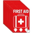 thumbnail image 1 of 10Pcs First Sign Sticker PVC Waterproof First Kit Sign Stickers Decal for Hospitals Business Shop Car Self Adhesive Emergency First Sign Labels for Wall Glass 5.1x7.1 Inch DIY, 1 of 8