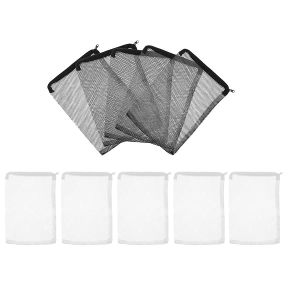 LITINKIMI 10pcs Fish Pond Filter Mesh Bag Polyester Filtering Black