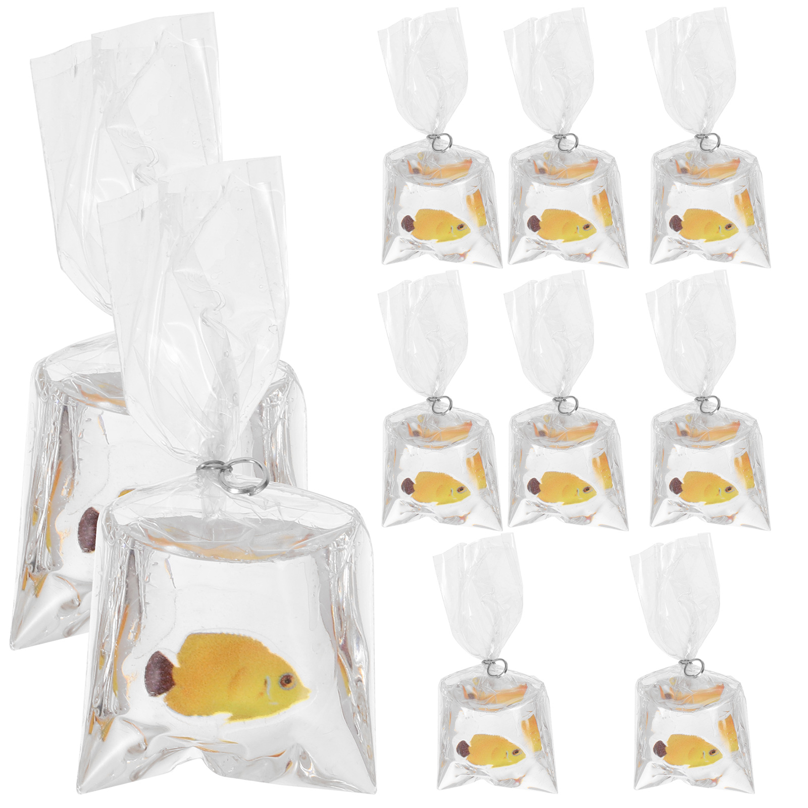 10Pcs Fish Water Bag Charms Small Fish Bag Pendants Jewelry Making
