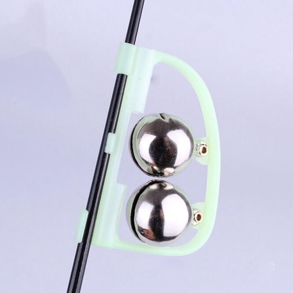 10Pcs Fishing Alarm Fluorescent Night Glow Light Fishing Rod Tip Clip Twin Bell