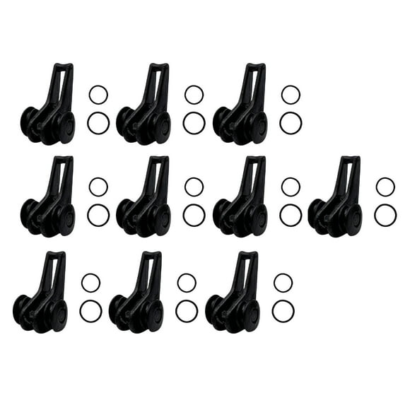 10Pcs Fishing Hooks Keeper Fishing Pole Hook Keeper for Hook Professional Fishing Accessories Tools Easy Adjustable Fishing Rod Hook Keepers black