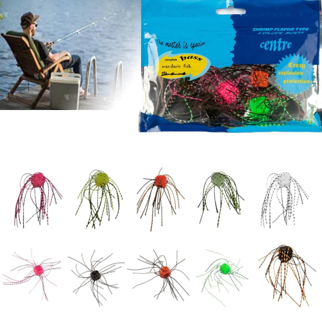 crazy fish soft lures Silicone Dice Fishing Lures: 12pcs Multiple Tentacles Slow Sink Soft Plastic Baits for Bass Drop Shot Finess Wacky Rig (10pcs Spider) : Sports & Outdoors slow down the fall Crazy Fish Polaris