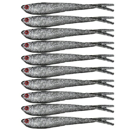 10Pcs Fishing Lure Soft Bait Fork Tail Soft Bait Swimbaits For Bass Carp Trout
