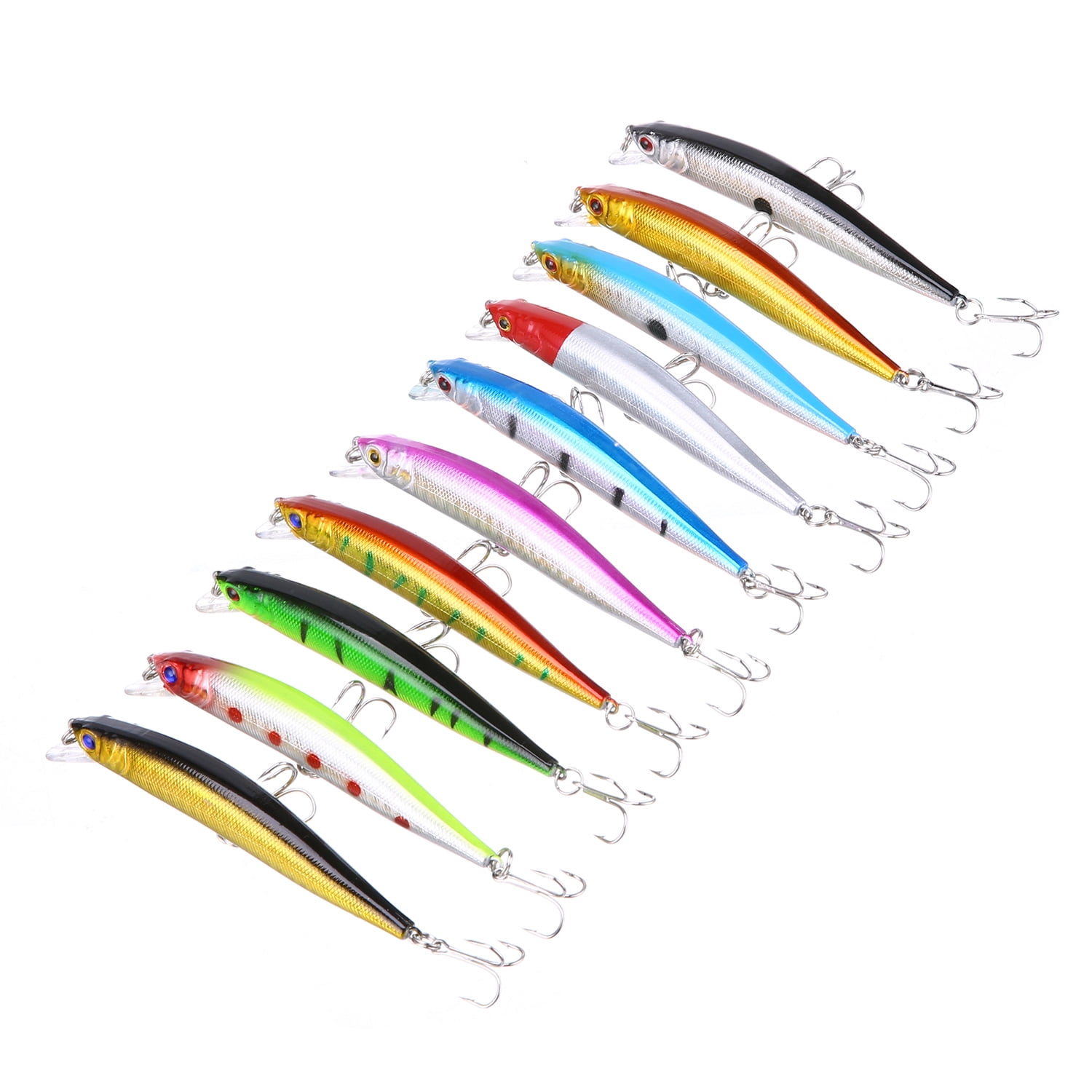 crankbait fishing lure lot UFISH Design that generates an erratic wobble and a wide hunting action that moves side to side off 10 Piece Bass Tackle Lot