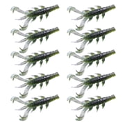 10Pcs Fishing Lures Set, Soft PVC Fishing Craw Baits Crawfishes Lures Lobster Shrimp Swimbaits for Freshwater Saltwater