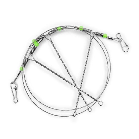 10Pcs Fishing Rigs with Swivels Snaps Beads Fishing Leader Tackle Rigs, Fishing Wire Stainless Steel Wire Traces Leader