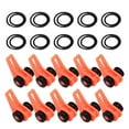 thumbnail image 1 of 10Pcs Fishing Rod Hook Keepers with 2 Size Elastic Rubber Rings 20Pcs,Adjustable Spring Lure Bait Holders for Most Rods,Small Fishing Tools Easy Adjustable Plastic Fishing Lure Bait Keepers,Orange, 1 of 2
