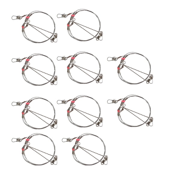 10Pcs Fishing Wire Leader Rigs Stainless Steel Sea Fishing Line Rigs Bottom Tackle Rigs Fishing Tool