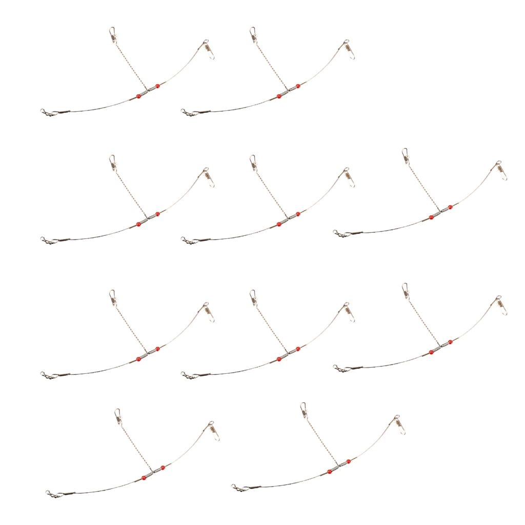 Lead Rigs 10Pcs Fishing Wire Leader Rigs Stainless Steel Sea Fishing Line Rigs ...