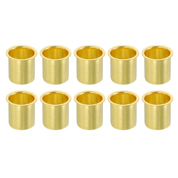 10Pcs Fit for 15mm(19/32") Tube ID Brass Compression Fitting, Insert Tube Support Compression Sleeve Fitting, Sleeve Ferrules for Water Oil Air Pipe