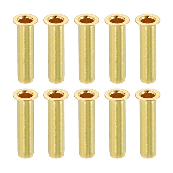 10Pcs Fit for 2.5mm(3/32") Tube ID Brass Compression Fitting, Insert Tube Support Compression Sleeve Fitting, Sleeve Ferrules for Water Oil Air Pipe