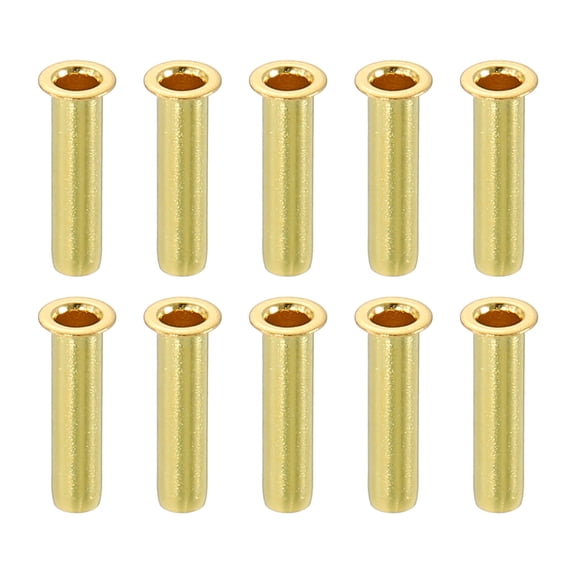 10Pcs Fit for 2mm(5/65") Tube ID Brass Compression Fitting, Insert Tube Support Compression Sleeve Fittings, Sleeve Ferrules for Water Oil Air Pipe