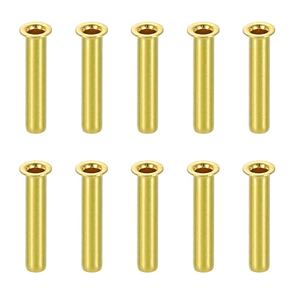 10Pcs Fit for 3/32" Tube ID Brass Compression Fitting, Insert Tube Support Compression Sleeve Fitting, Sleeve Ferrules for Water Oil Air Pipe